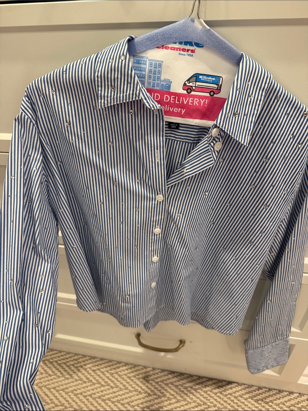 Jcrew Gardon Blue Stripe  Button-Down Shirt